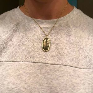 Kendra Scott Elle Pendant with Gray Metallic Stone